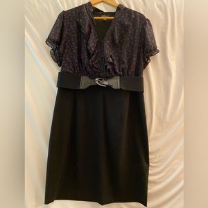 💜 Belted Polkadot Dress